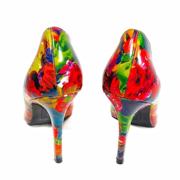 Sold Brash multicolor floral D'Orsay heels - Picture 4 of 5